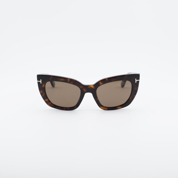 Tom Ford Athena FT1190 52H Sunglasses Havana Cat Eye Frame, Polarized Lenses main image 7